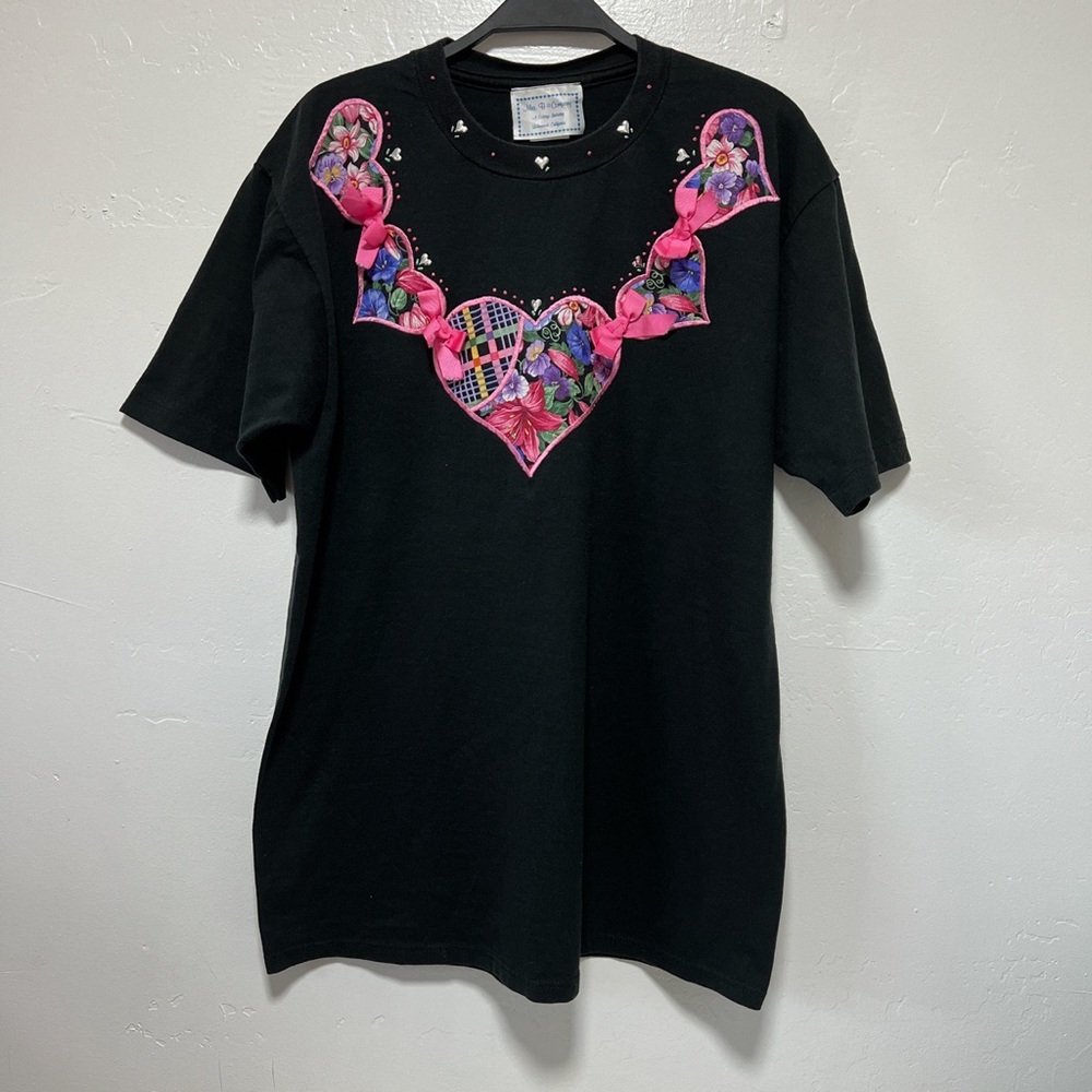 Vintage Heart Shaped Patches T-shirt
